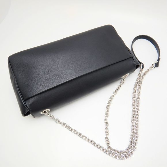Balenciaga Everyday Chain Wallet Calf Black Crossbody - Picture 2 of 9